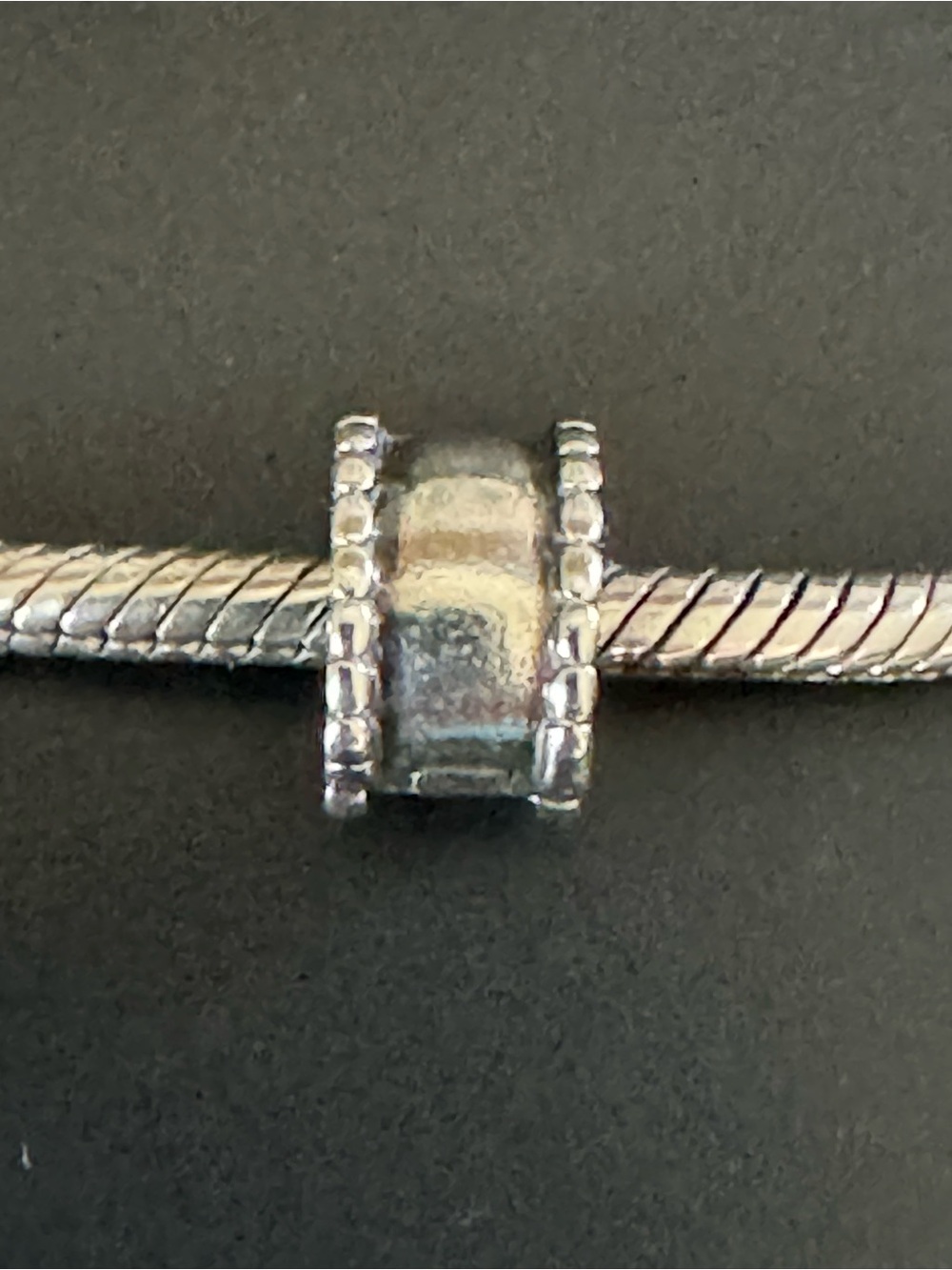 Pandora Retired 925 Sterling Silver Beveled Clip Charm